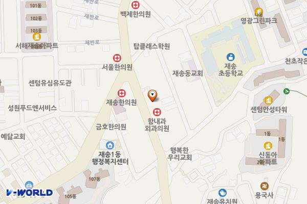 센텀힐주차장 위치 지도 — 부산광역시 해운대구 재반로 74 (재송동)