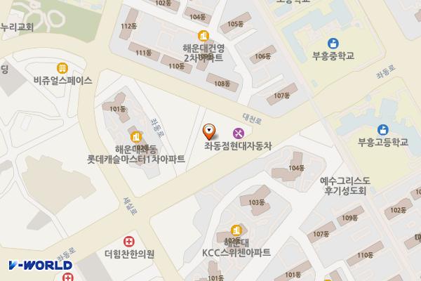 일승주차장 위치 지도 — 부산광역시 해운대구 좌동로 115 (좌동)