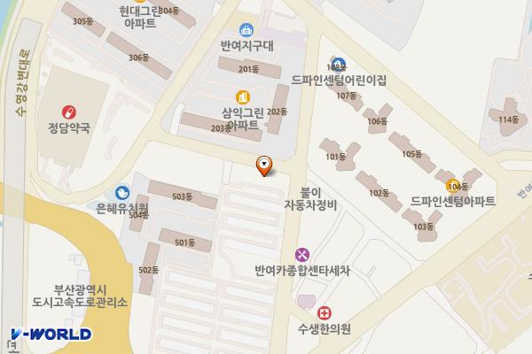 왕자주차장 위치 지도 — 부산광역시 해운대구 선수촌로21번길 7