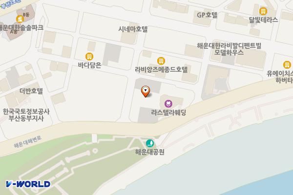 태양주차장 위치 지도 — 부산광역시 해운대구 우동649-2