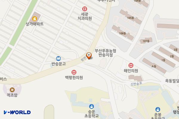 태성주차장 위치 지도 — 부산광역시 해운대구 윗반송로 68 (반송동)
