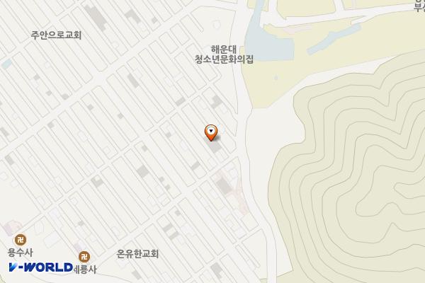 청도주차장 위치 지도 — 부산광역시 해운대구 반송동250-1687