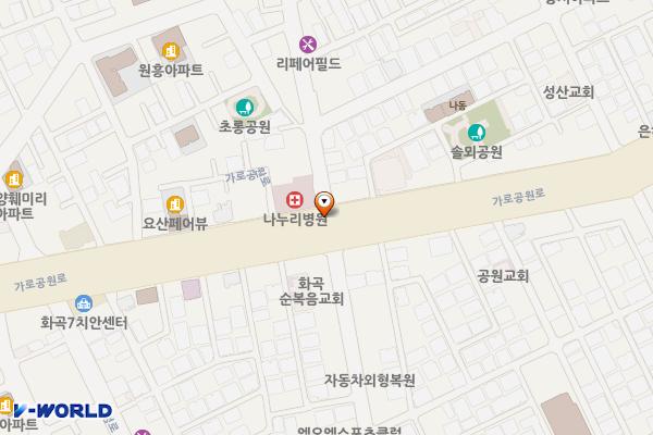 가로공원로지하 위치 지도 — 서울특별시 강서구 화곡동 662-15