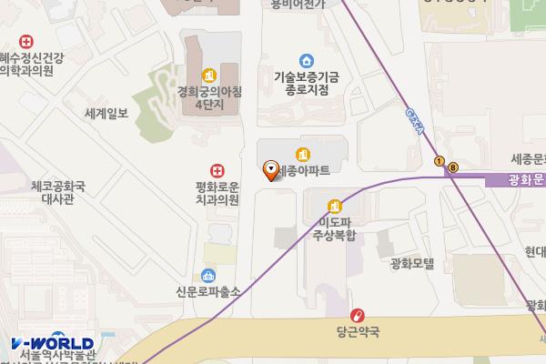 광화문빌딩앞 위치 지도 — 서울특별시 종로구 당주동 40-6