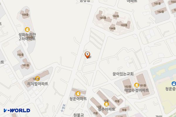 영운동주차장 위치 지도 — 충청북도 청주시 상당구 영운동 88-11