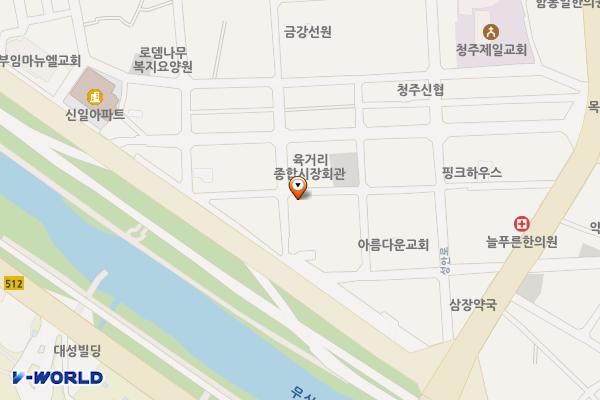 육거리 제3주차장 위치 지도 — 충청북도 청주시 상당구 석교동 125-79
