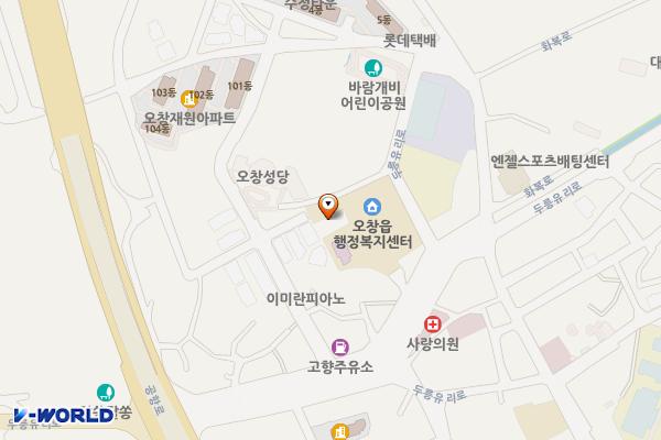 오창시외버스터미널 위치 지도 — 충청북도 청주시 청원구 두릉유리로 1137-1