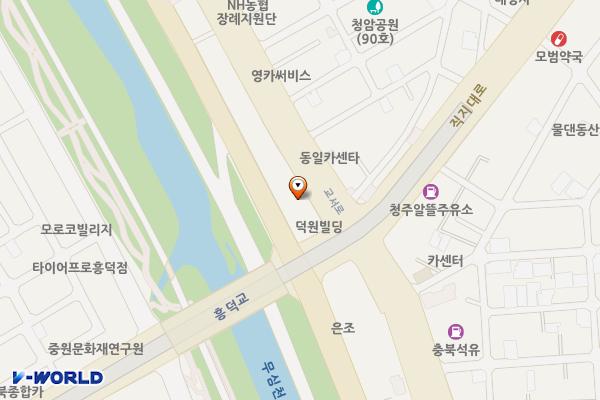 충북석유 위치 지도 — 충청북도 청주시 청원구 교서로 129
