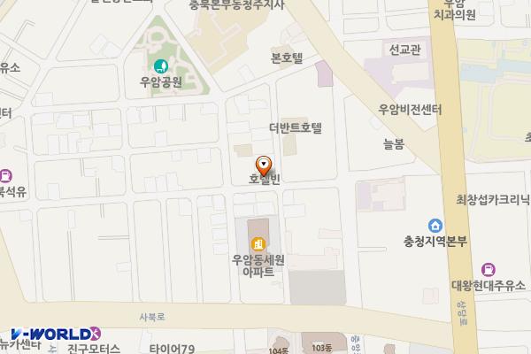 주택부근 위치 지도 — 충청북도 청주시 청원구 중앙로103번길 16