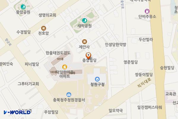 새싹경로당부근 위치 지도 — 충청북도 청주시 청원구 우암로54번길 36