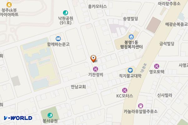 봉명주공1단지부근 위치 지도 — 충청북도 청주시 흥덕구 봉명로149번길 6