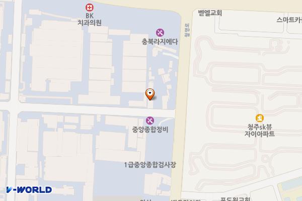 삼립식품~동아오츠카 위치 지도 — 충청북도 청주시 흥덕구 월명로75번길 10