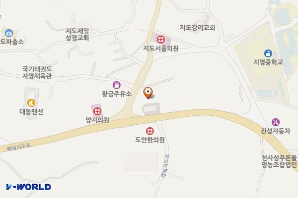 지도버스공용터미널 주차장 위치 지도 — 전남광주통합특별시 신안군 지도읍 읍내리 290-1번지