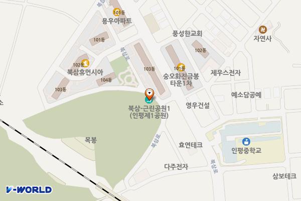 화진금봉아파트 옆 건너 산쪽 위치 지도 — 경상북도 칠곡군 북삼읍 인평리 711-2