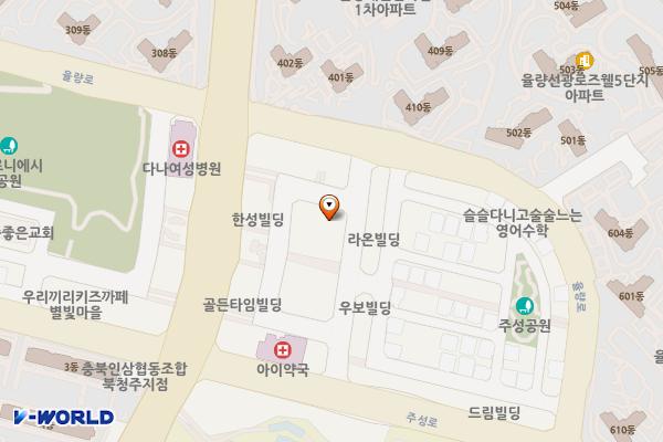 율량동 미니스톱 위치 지도 — 충청북도 청주시 청원구 주성로279번길 27-1