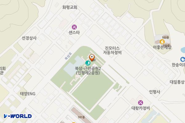 인평체육공원 위치 지도 — 경상북도 칠곡군 북삼읍 인평리 47