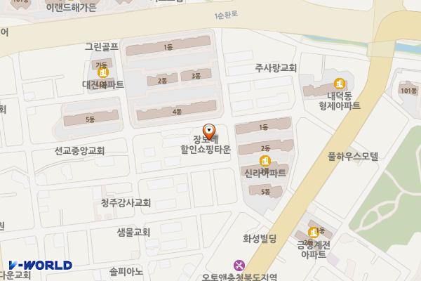 덕일연립부근 위치 지도 — 충청북도 청주시 청원구 공항로64번길 62