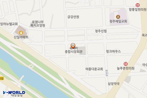 사창시장 주차장 위치 지도 — 충청북도 청주시 서원구 사창동 290-6