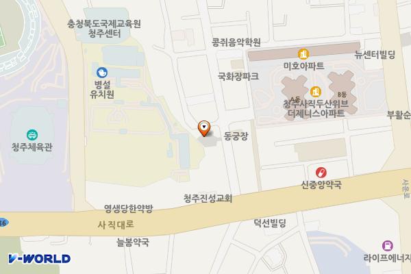 사직시장 주차장 위치 지도 — 충청북도 청주시 서원구 사직동 558-38