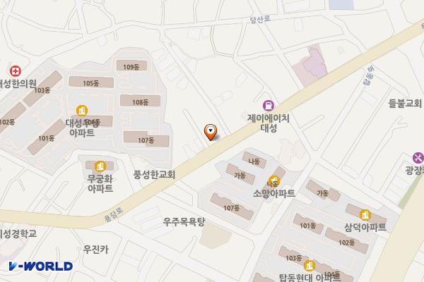 동화반점부근 위치 지도 — 충청북도 청주시 상당구 용담로 91번길 2