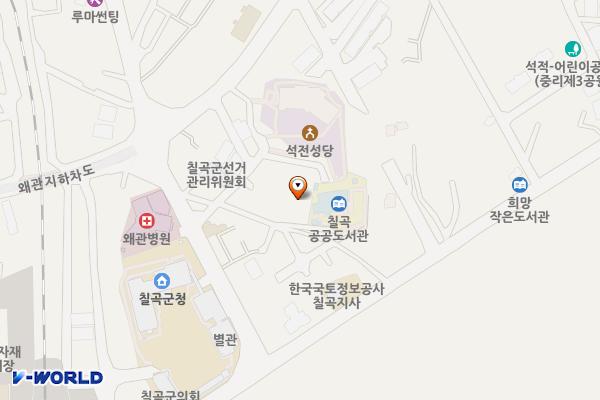 칠곡군 석전리 공영주차장 위치 지도 — 경상북도 칠곡군 왜관읍 석전리 730-9