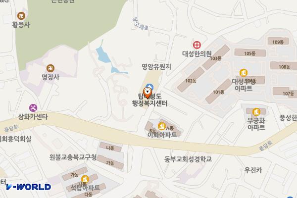 대성동주민센터 옆 위치 지도 — 충청북도 청주시 상당구 당산로 7