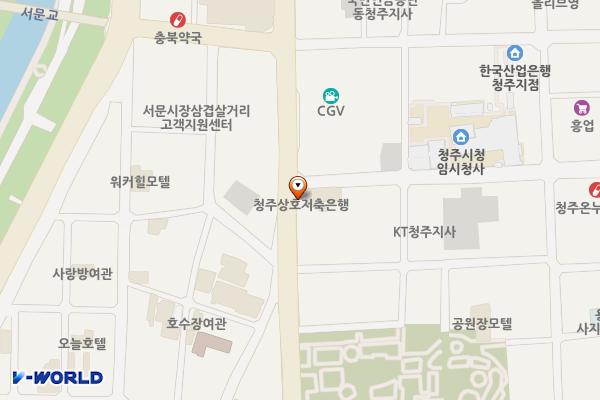 상호저축은행앞 위치 지도 — 충청북도 청주시 상당구 사직대로350번길 53