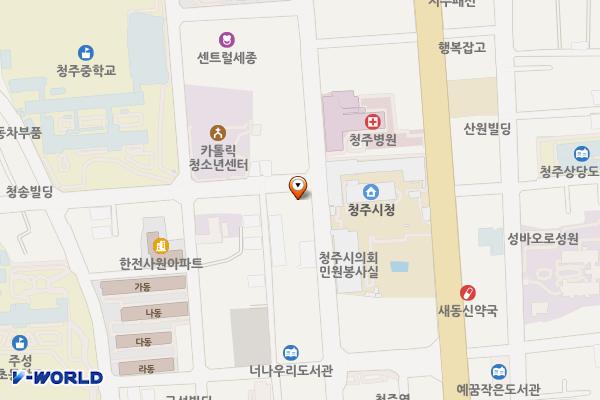 청주병원 위치 지도 — 충청북도 청주시 상당구 중앙로 59
