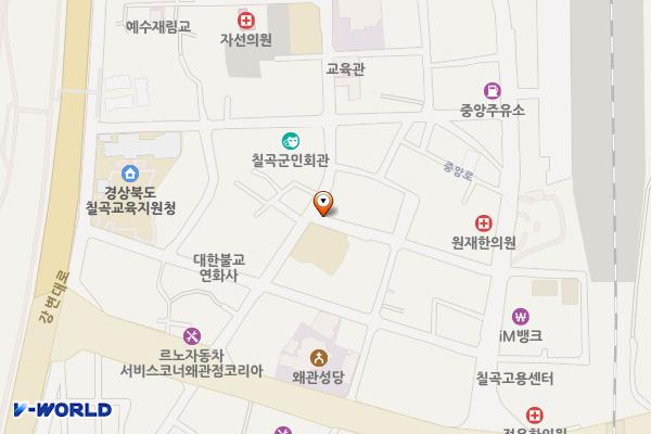 읍사무소 노상주차장 위치 지도 — 경상북도 칠곡군 왜관읍 왜관리 281-192