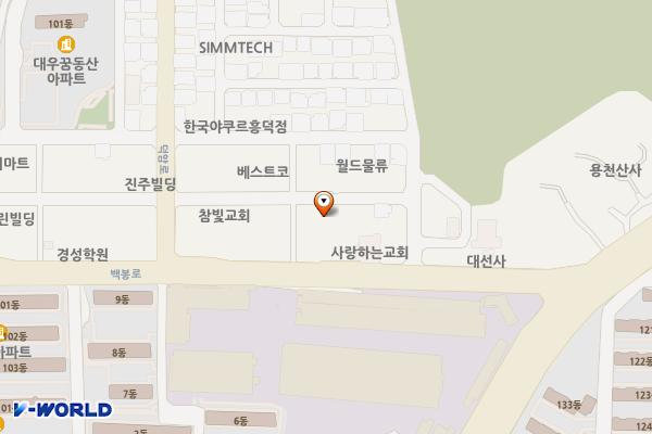 노외주차장 위치 지도 — 충청북도 청주시 흥덕구 봉명동 2666