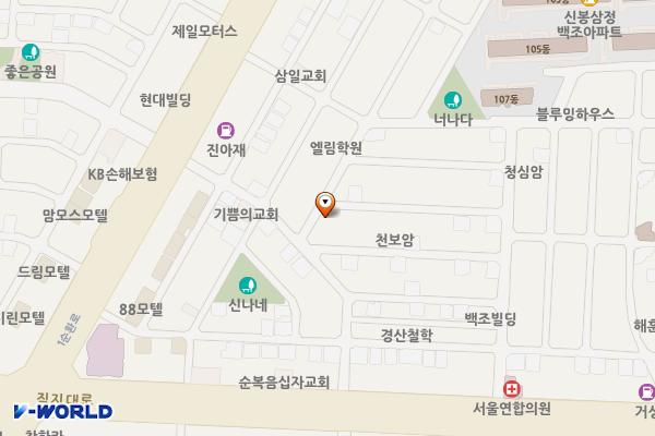 봉명동주차장 위치 지도 — 충청북도 청주시 흥덕구 봉명동 565