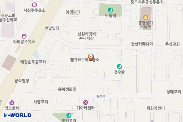 공한지주차장 위치 지도 — 충청북도 청주시 흥덕구 오송옵 만수리 821