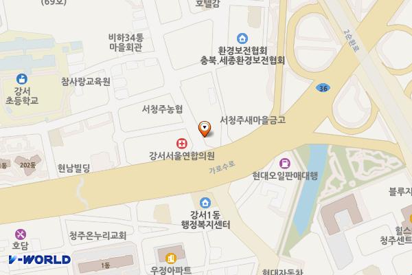 공한지주차장 위치 지도 — 충청북도 청주시 흥덕구 비하동 59-5
