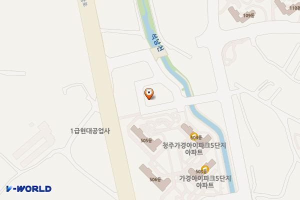 가경서부지구 위치 지도 — 충청북도 청주시 흥덕구 강서동 577