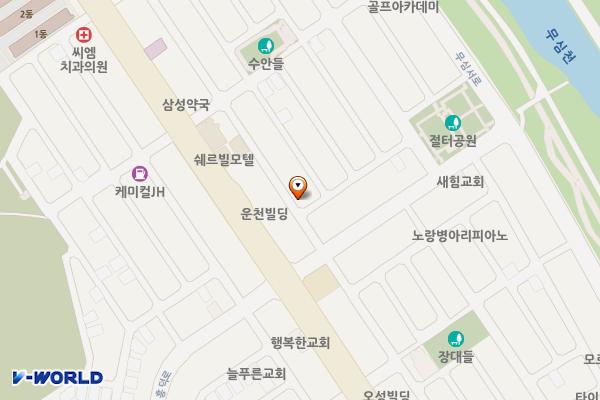 운천동 1394번지 일원 노외주차장 위치 지도 — 충청북도 청주시 흥덕구 운천동 1394