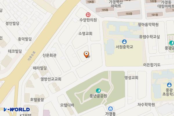 가경동 노외주차장 위치 지도 — 충청북도 청주시 흥덕구 가경동 910