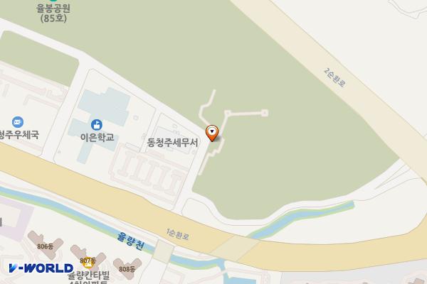 공원주차장 위치 지도 — 충청북도 청주시 청원구 율량동 2237