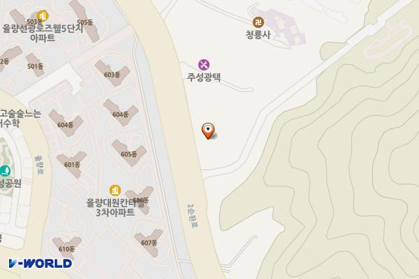 백화산등산로입구 위치 지도 — 충청북도 청주시 청원구 주성동 124-23