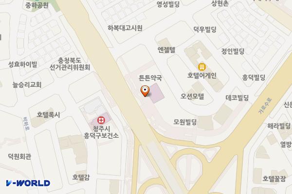 하복대지구 노외주차장 위치 지도 — 충청북도 청주시 흥덕구 복대동 3153