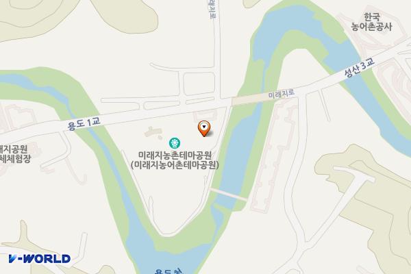 미래지농촌테마공원 주차장 위치 지도 — 충청북도 청주시 청원구 용두리 1번지