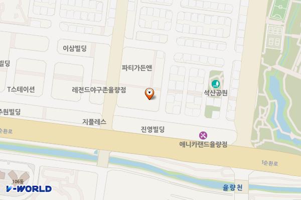 율량주차타워 위치 지도 — 충청북도 청주시 청원구 율량동 2177