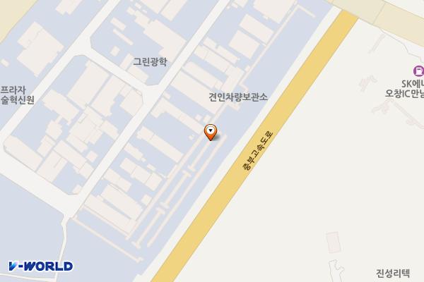 견인차보관소 위치 지도 — 충청북도 청주시 청원구 각리 641-15