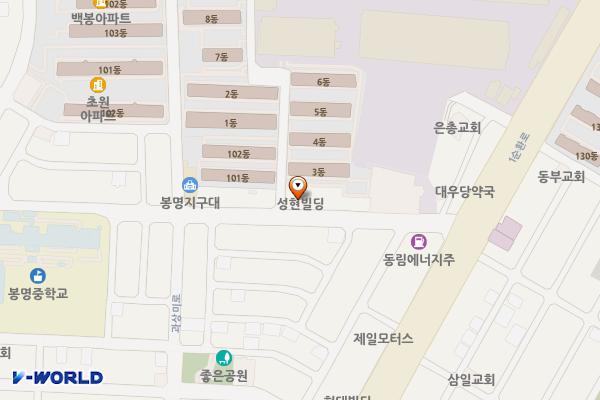 신봉동성당~송정지구대 위치 지도 — 충청북도 청주시 흥덕구 1순환로512번길 28