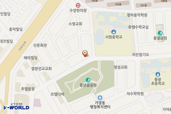 풍년골공원부근 위치 지도 — 충청북도 청주시 흥덕구 풍년로 194번길 35