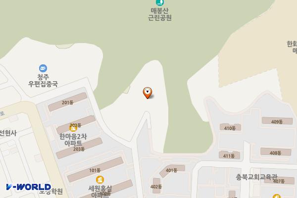 한마음1차아파트 위치 지도 — 충청북도 청주시 서원구 수곡로 68번길 21-74