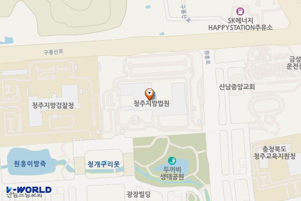 공영주차장 위치 지도 — 충청북도 청주시 서원구 산남로 62번길 51