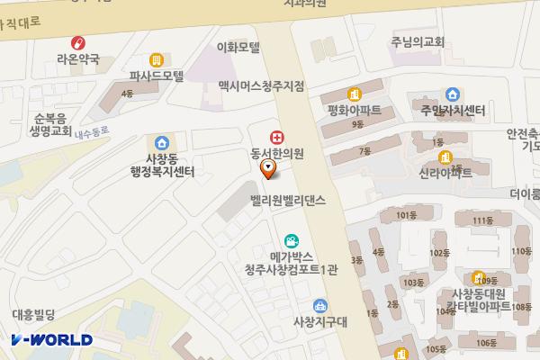 GS25 충북대사랑점 앞 위치 지도 — 충청북도 청주시 서원구 1순환로 674번길 3