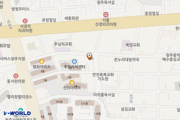 창신신협 본점 위치 지도 — 충청북도 청주시 서원구 사직대로 144번길 22
