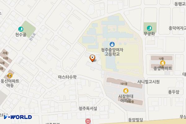 사창동주민센터 위치 지도 — 충청북도 청주시 서원구 사직대로 157번길 30