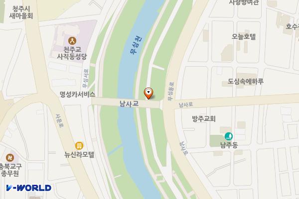 사직분수대 위치 지도 — 충청북도 청주시 서원구 사직동 710-2